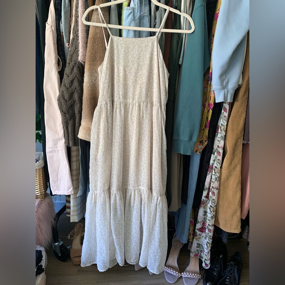 Oak + Fort Cream Floral Maxi Dress